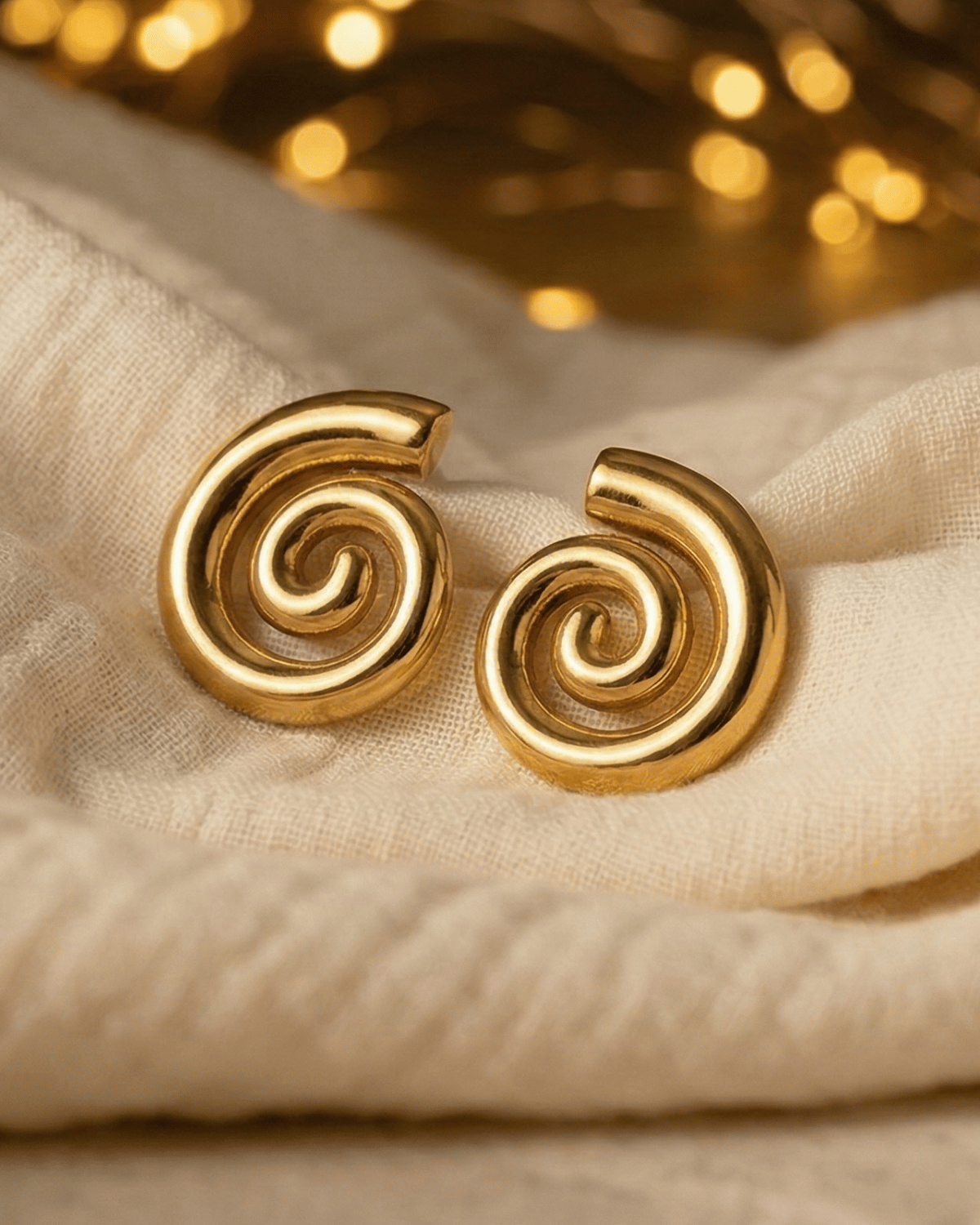 Orecchini spirale Giunquilla in acciaio placcato oro 18k, simbolo di ciclicità e armonia lunare Orecchini Gea Giunquilla con spirale dorata, energia della terra e dei cicli naturali femminili Orecchini pendenti Giunquilla con spirale in oro 18k, gioiello del sacro femminile e della luna Orecchini Gea Giunquilla in acciaio dorato: la spirale ancestrale come ornamento quotidiano Orecchini spirale Giunquilla in oro 18k, per celebrare i ritmi del corpo e del cosmo femminile