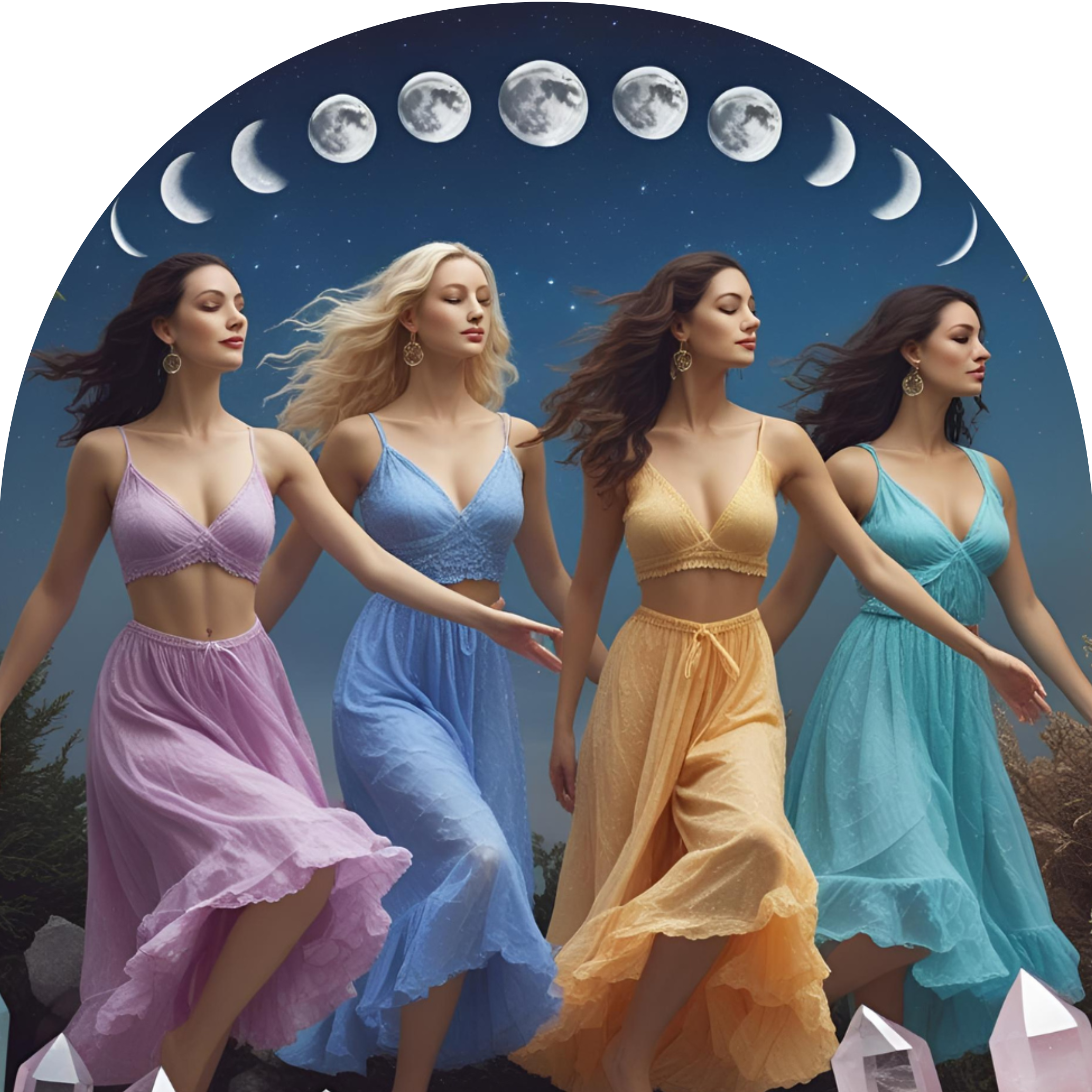 Cristalli alleati del ciclo femminile: guida energetica e intuitiva su come scegliere il tuo amuleto